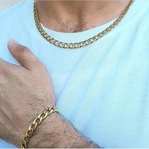 ست گردنبند و دستبند مردانه استیل کارتیر (ویولت گالری) کد ۵۰۲۰