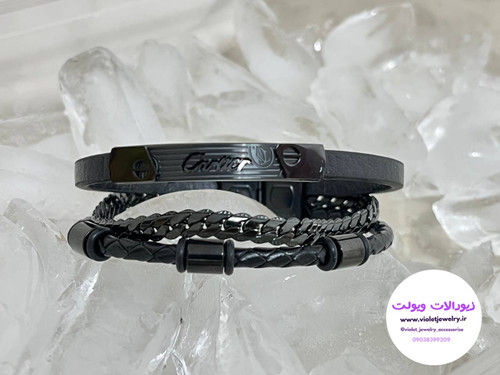 دستبند مردانه چرمی