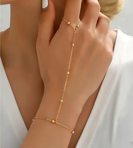 تمیمه دست زنجیر توپی استیل