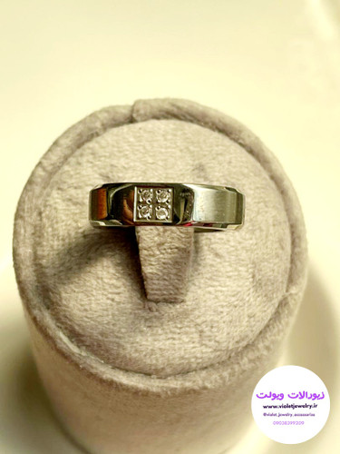 حلقه استیل اسپرت نگین دار