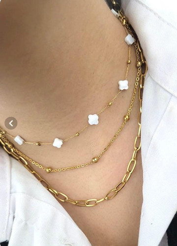 گردنبند زنانه ۳ ردیفه