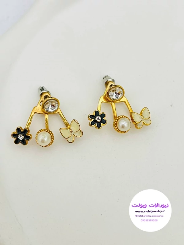 گوشواره زنانه 3 بعدی کد 1188